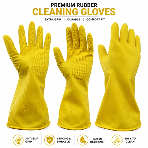 Rubber Cleaning Gloves
