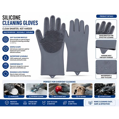 Silicone Cleaning Gloves