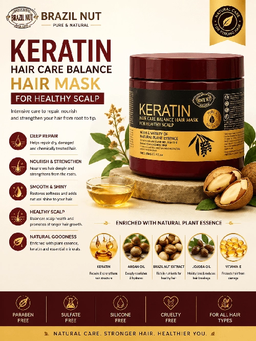 Brazil Nut Keratin Hair Care Mask