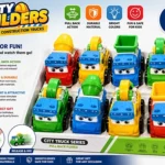City Builders Pull Back Construction Truck