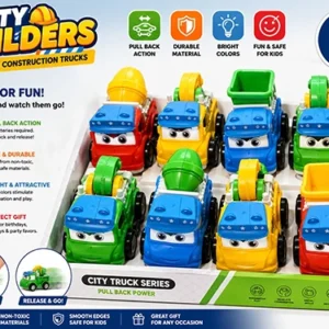 City Builders Pull Back Construction Truck