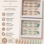 Pink Key Press On Nail