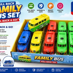 Pull Back Family Bus Set