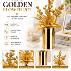 Golden Flower Pot - Image 1