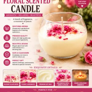 Floral Scented Candle - Image 1