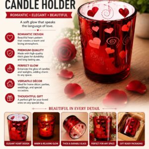 Heart Glass Candle Holder - Image 1