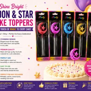 Moon And Stars Cake Topper - Image 1
