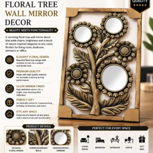 Floral Tree Wall Mirror - Image 1